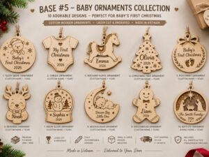 Baby's first Christmas ornament -Personalized baby Christmas ornament
